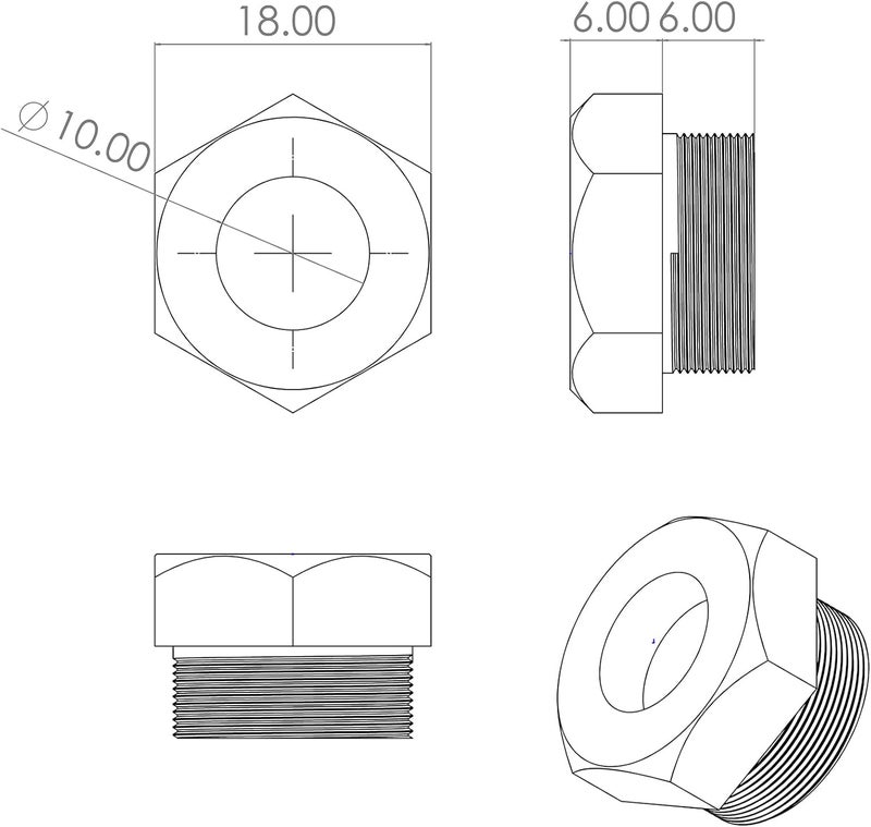 CORWIN Store M10 Extended Rivet Nut Gun Mandrels and Nosepiece Set, Specifically Designed for Installing Pre-bulbed Rivet Nuts and Similar Threaded Inserts. Multi-Grip rivnut Inserts - Image 4